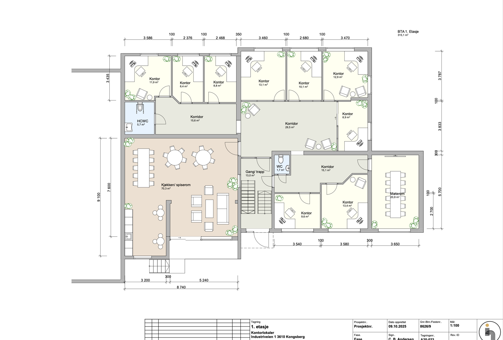 Planløsning - 1.etg Galleribilde