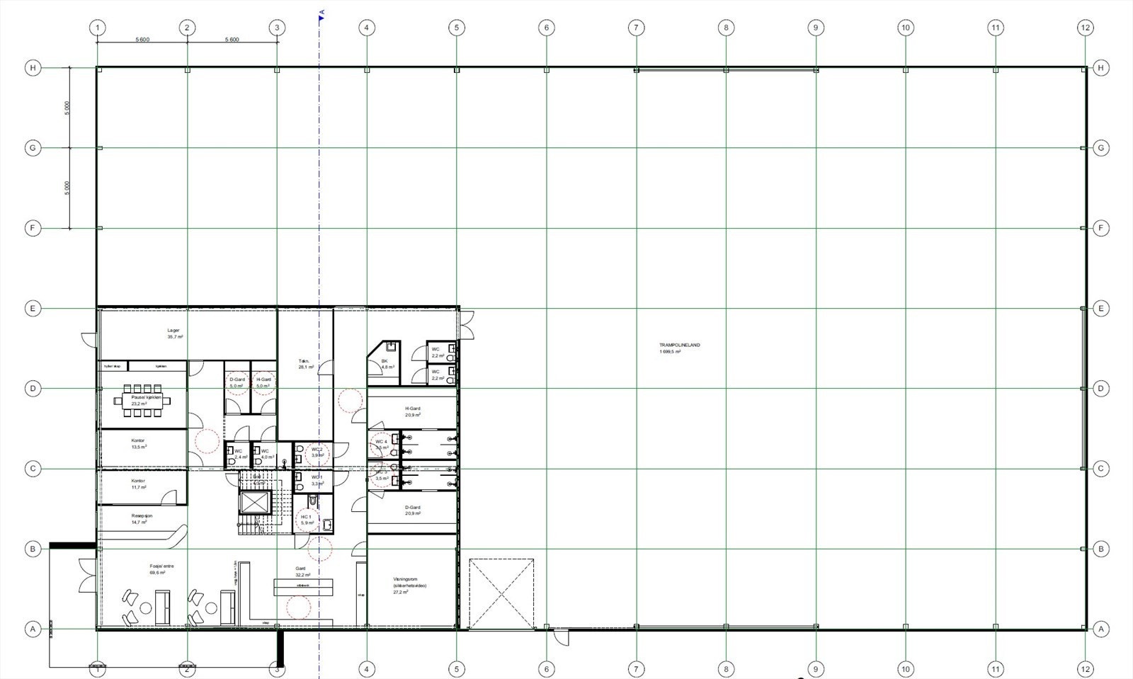Plantegning hele 1. etg Galleribilde
