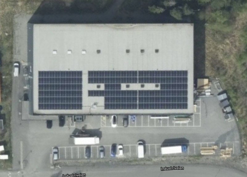 Moderne lagerbygg fra 2018 med god parkeringsdekning og solceller på taket Galleribilde