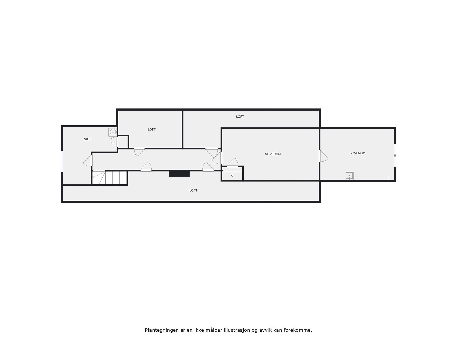 Plantegning loft. Galleribilde