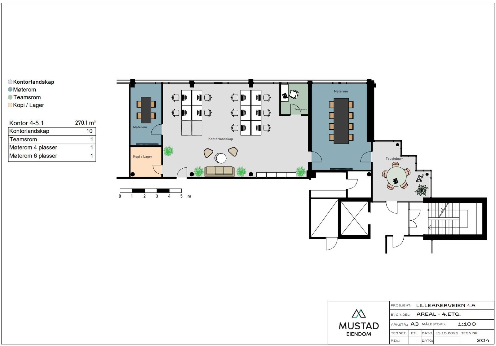 Areeal 4-5.1 er på ca. 270 kvm Galleribilde