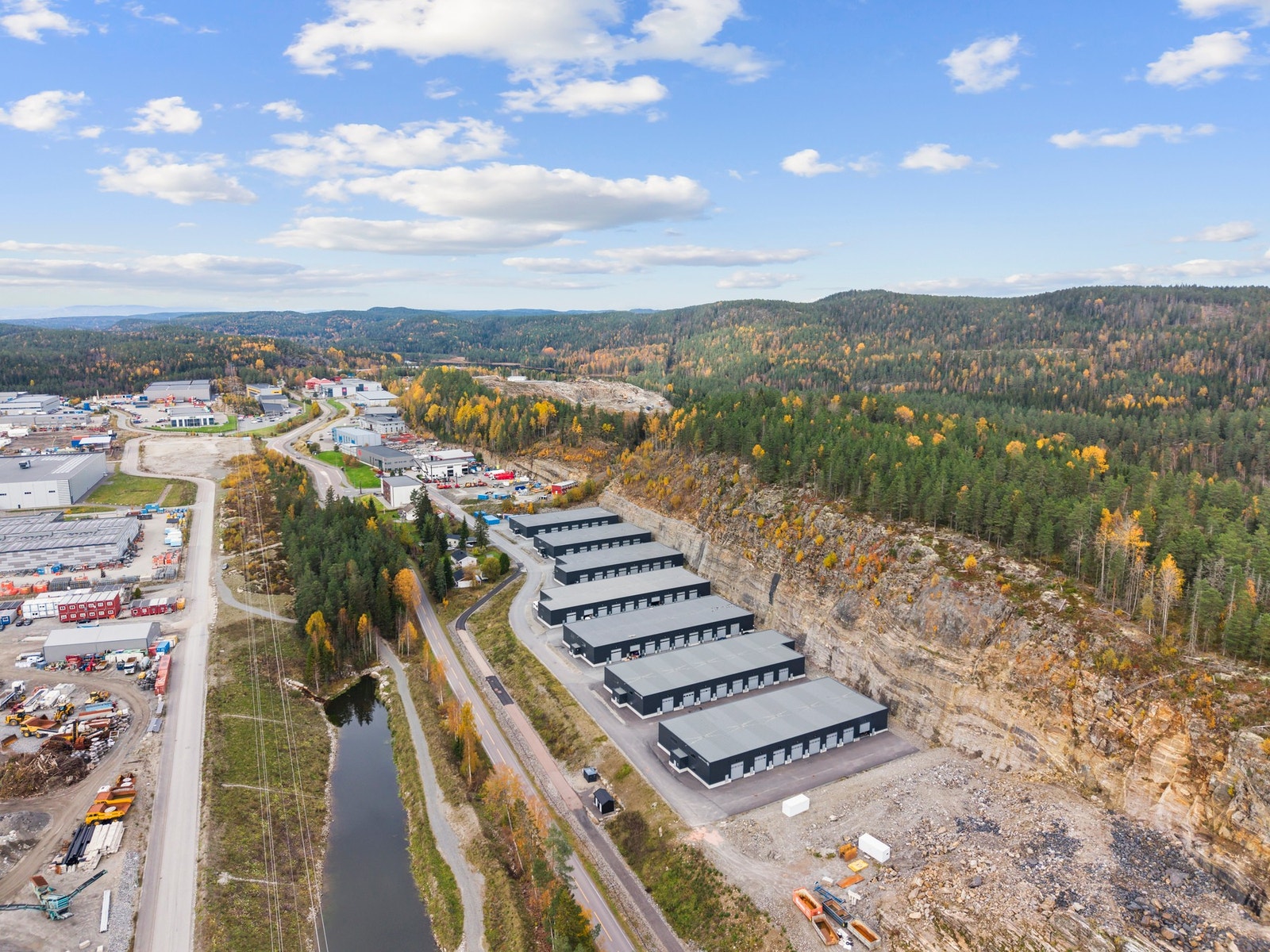Et næring/lagerområde under etablering. Galleribilde