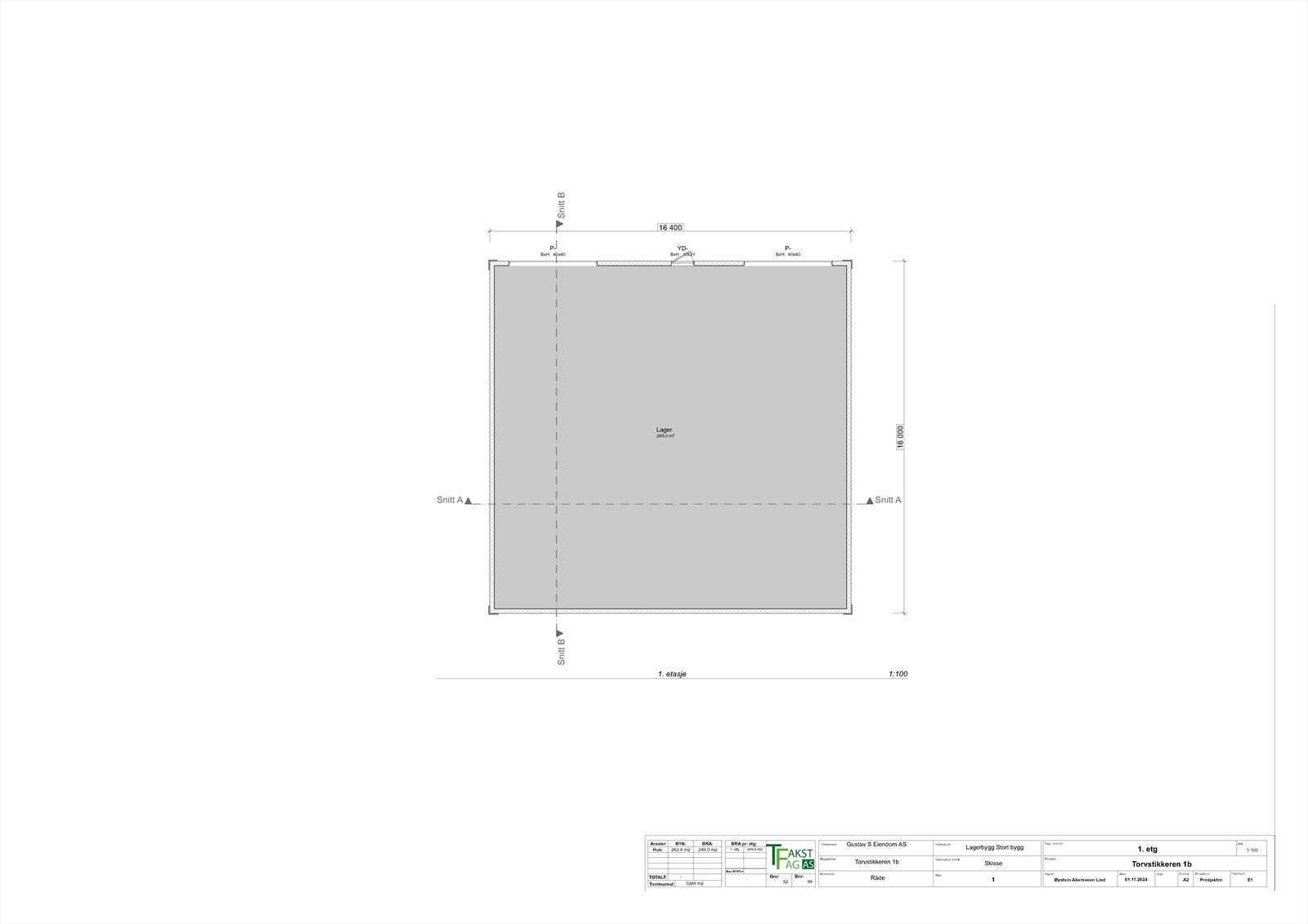 Plantegning bygg 3 og 4 Galleribilde