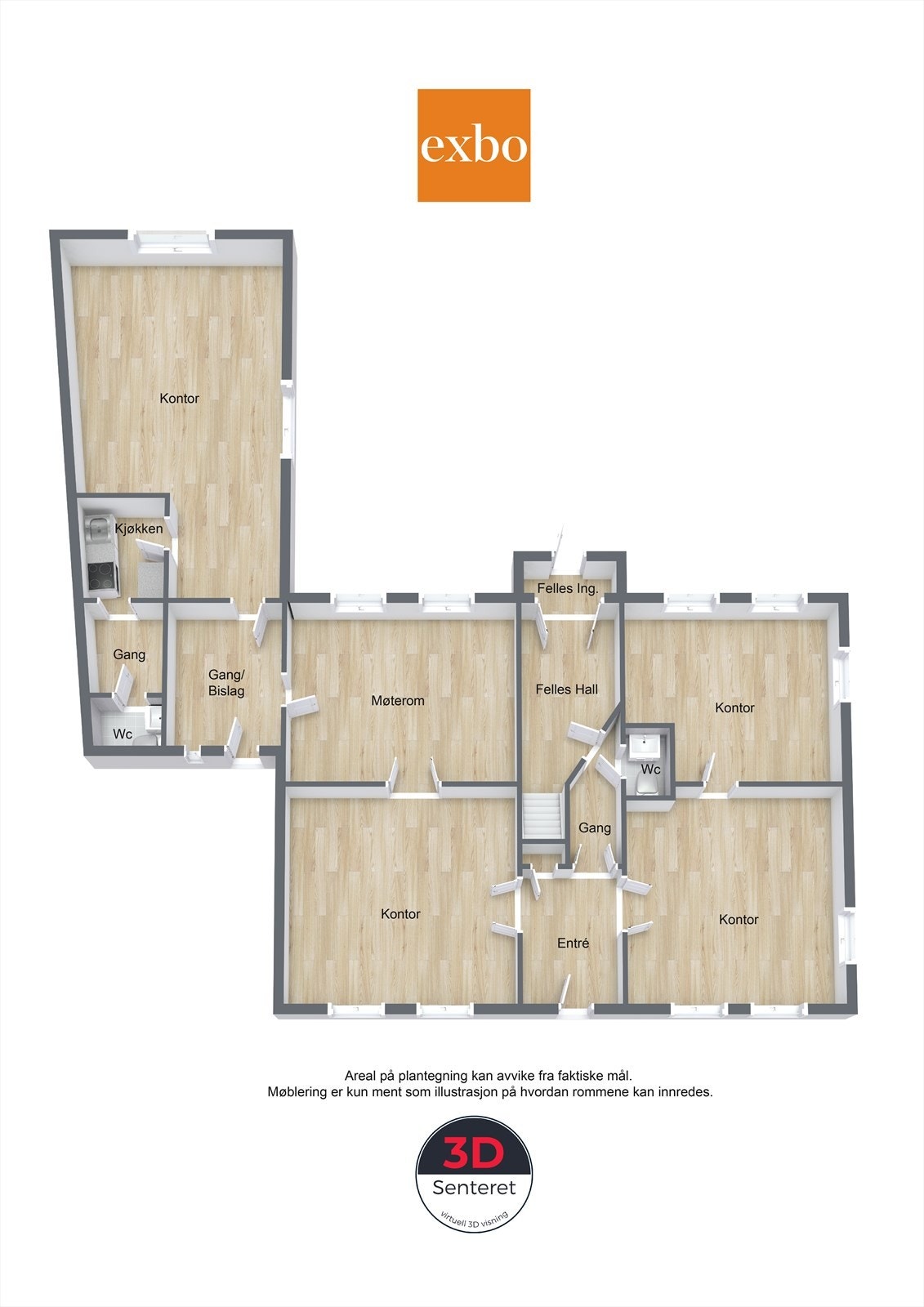 Plantegning første etasje. Galleribilde