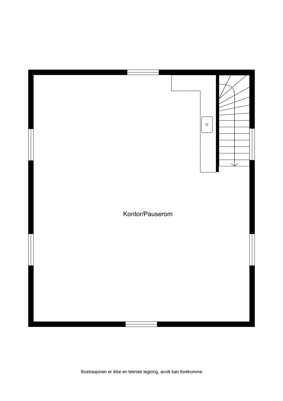 Plantegning 2. etasje Galleribilde