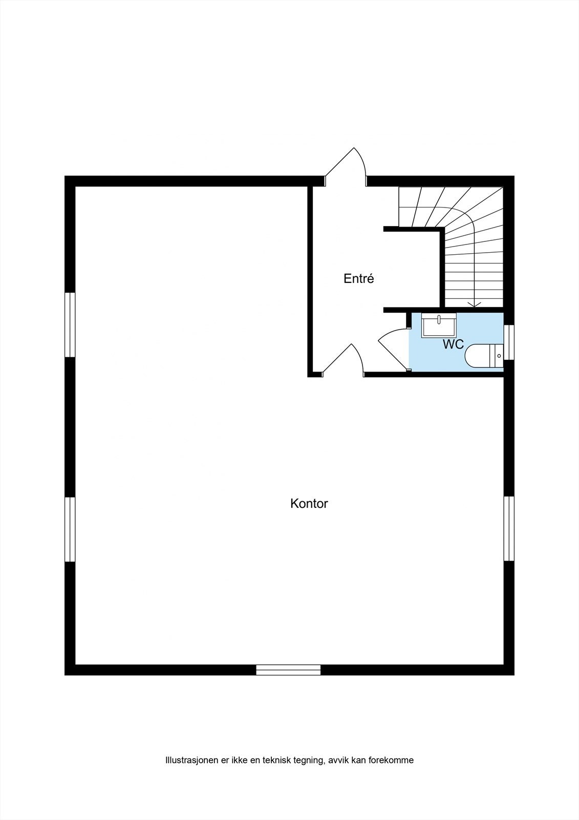 Plantegning 1. etasje. Galleribilde