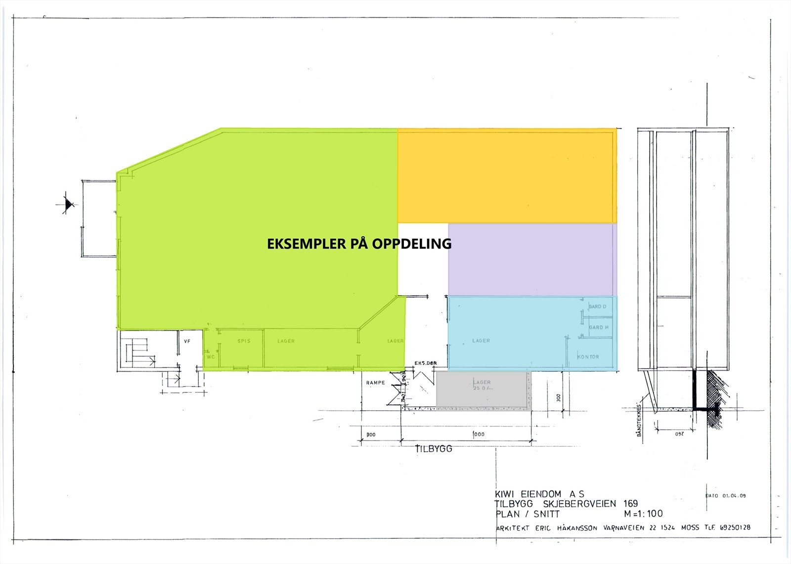 Plan 1. etg. OPPDELING - Skjebergveien 169.jpg Galleribilde
