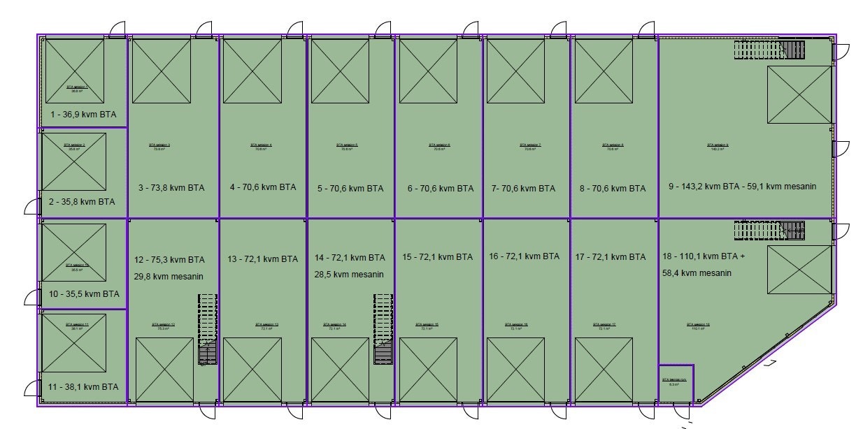 med arealmål Galleribilde