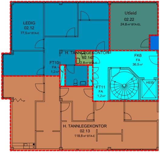 Lokalet i sin helhet på 77,5 kvm Galleribilde