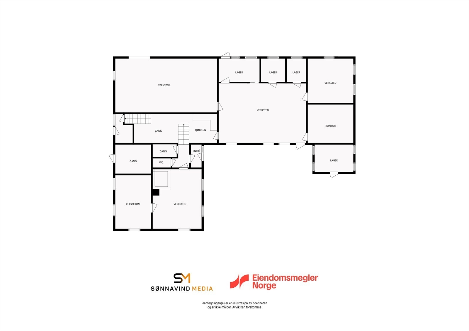 Plantegning Låven 1. etg. Galleribilde