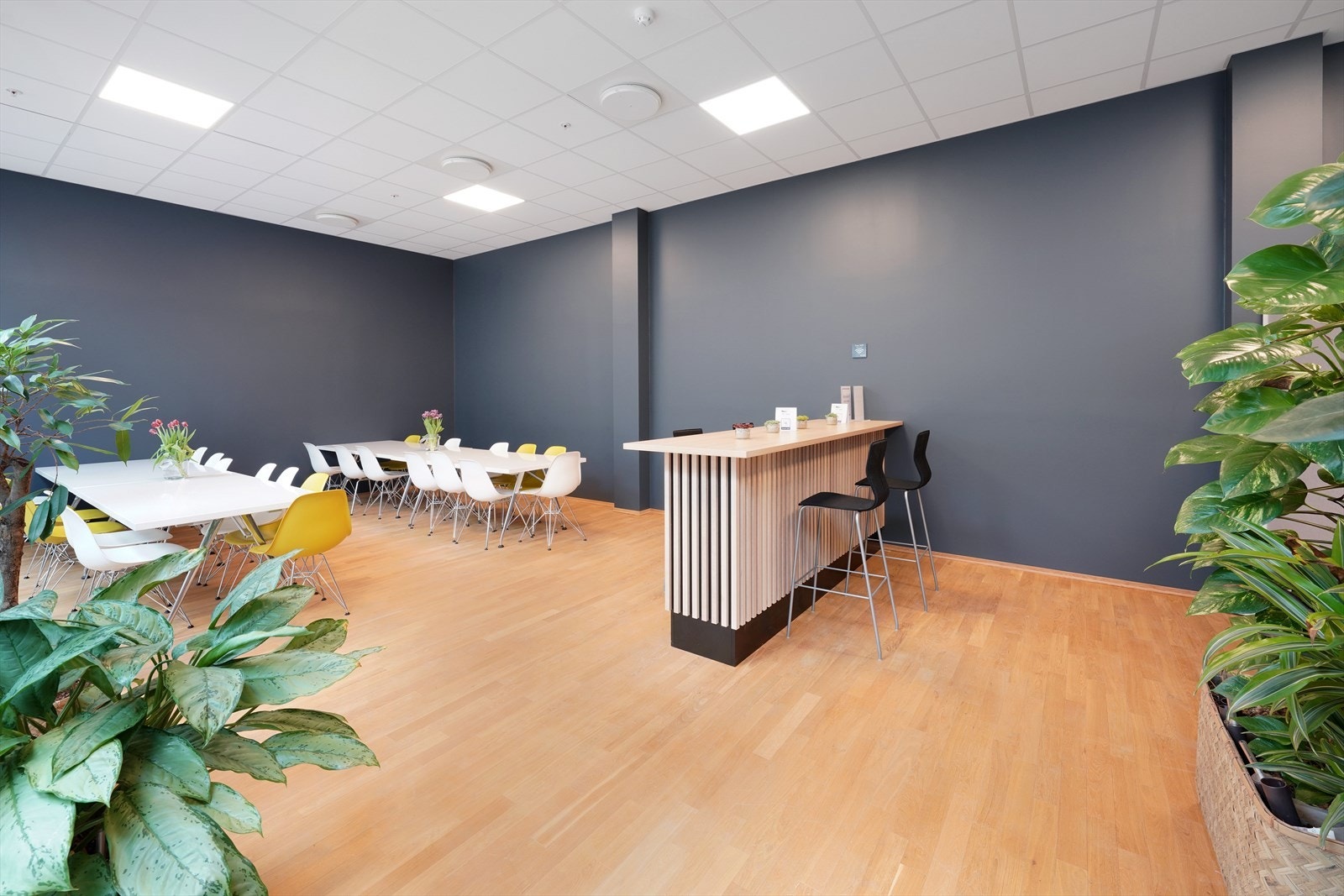 Lys og romslig oppholdsrom med moderne design, perfekt for sosiale sammenkomster og avslapning i et stilfullt miljø. Galleribilde