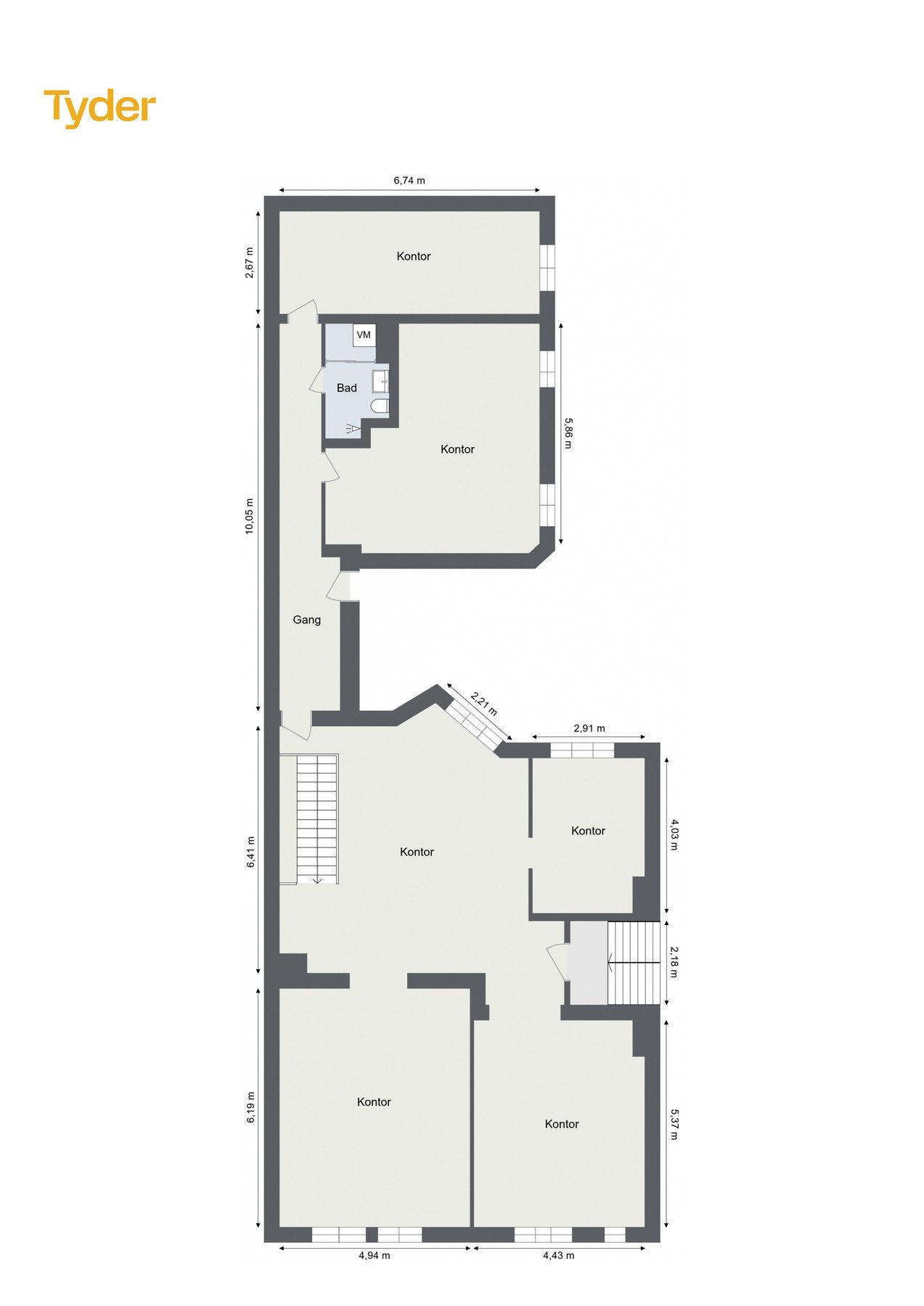 Plantegning 1. etasje. Galleribilde