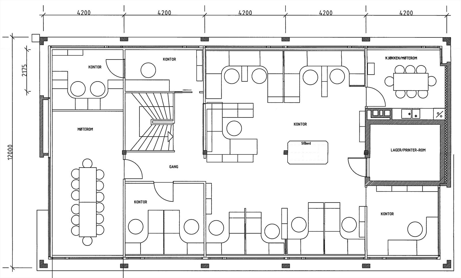 Plan 2 etasje Galleribilde