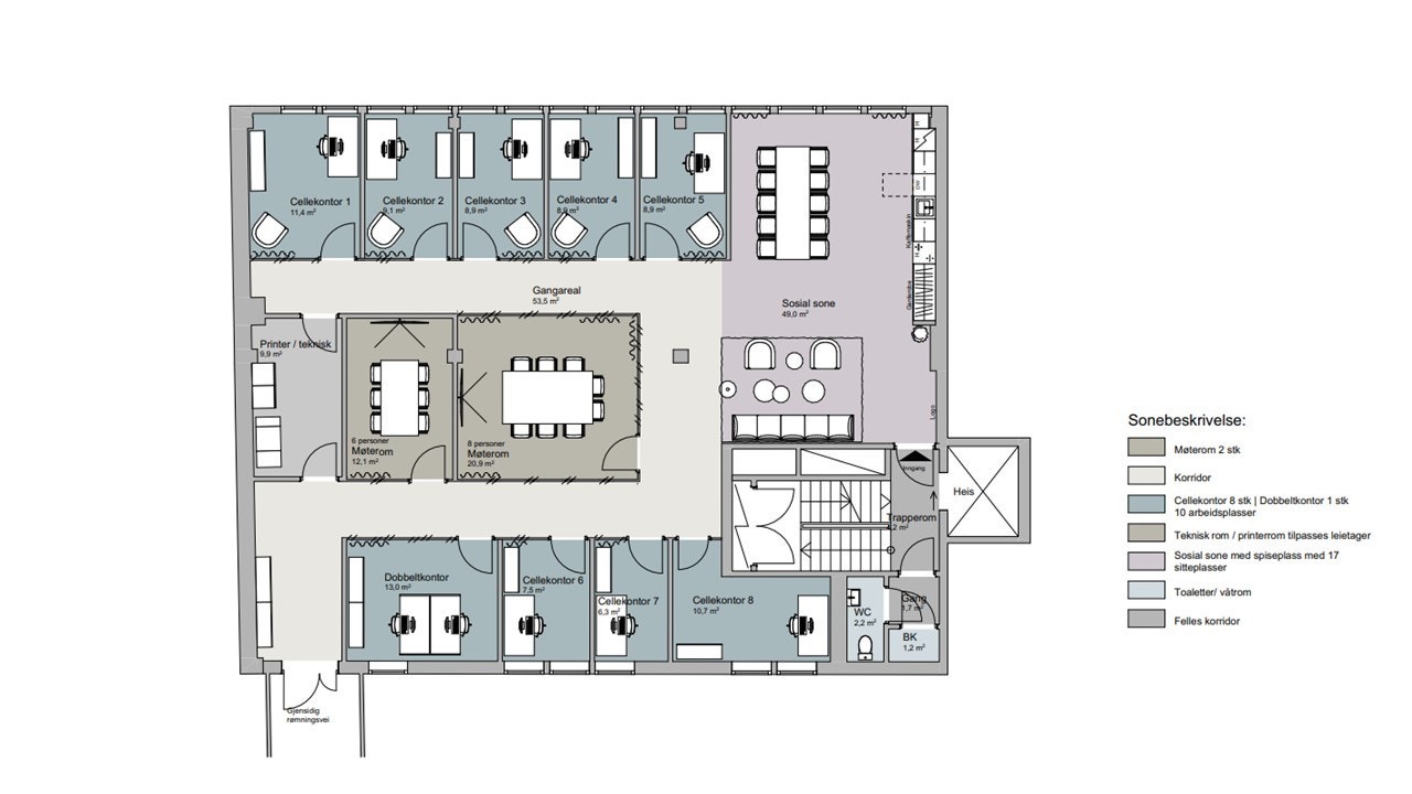 Ide planløsning Amtmand Blomsgate 1A Galleribilde