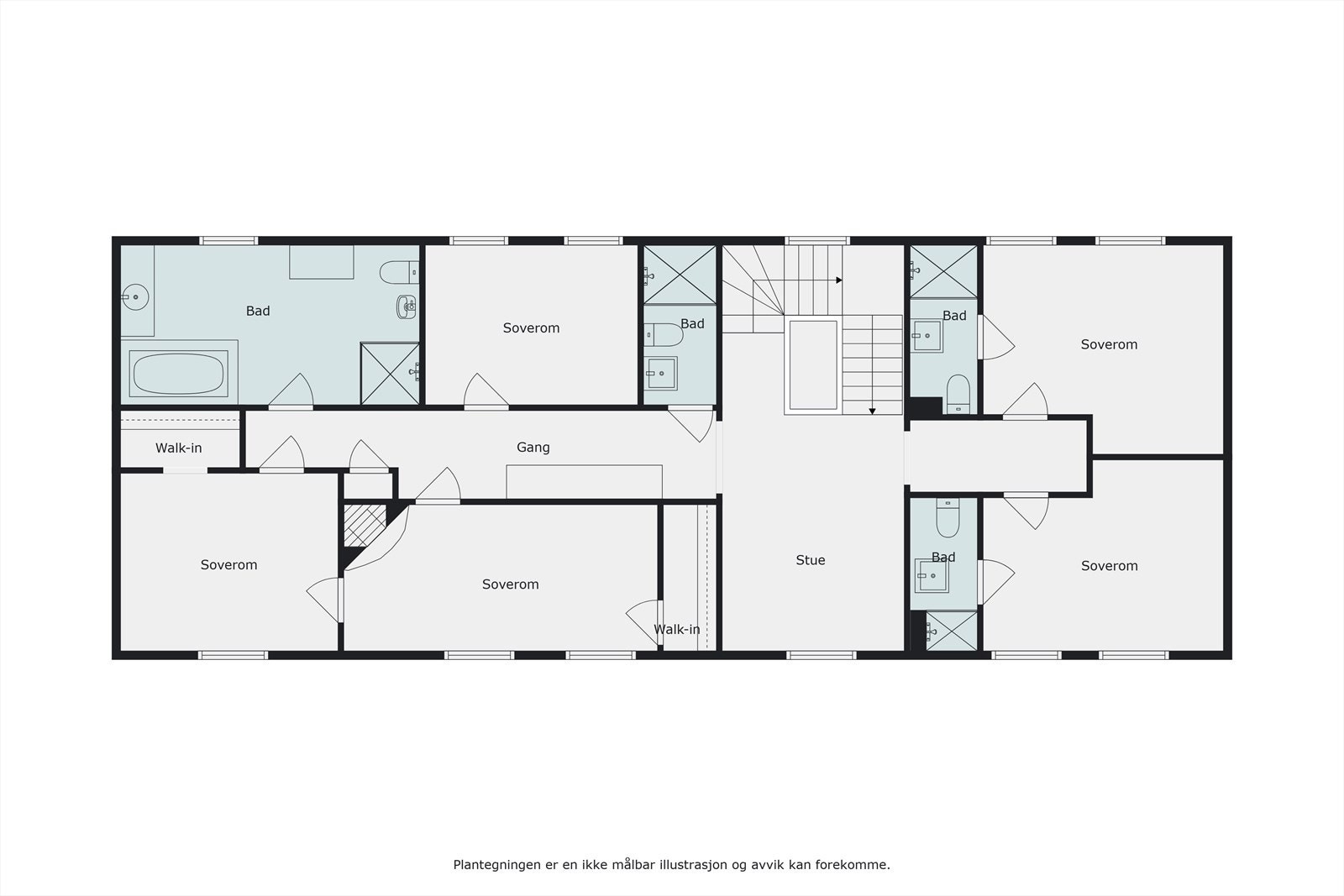 Plantegning 2. etasje hovedbygning Galleribilde