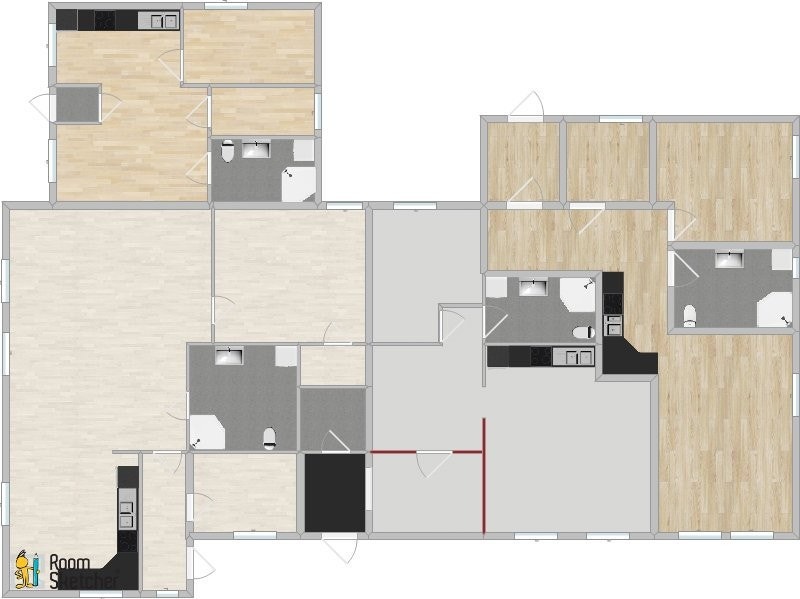 Skisse 1 etg Galleribilde