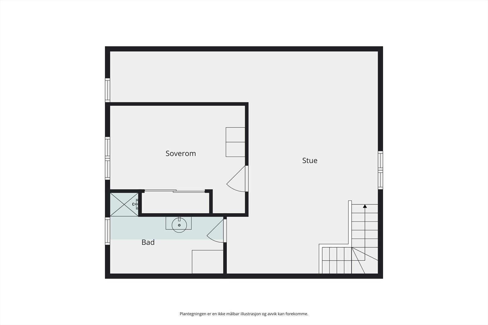 Plantegning, våningshuset i 2. etg. Galleribilde