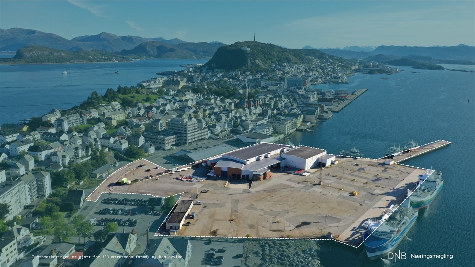 Tomtebilde med tomtegrense Galleribilde