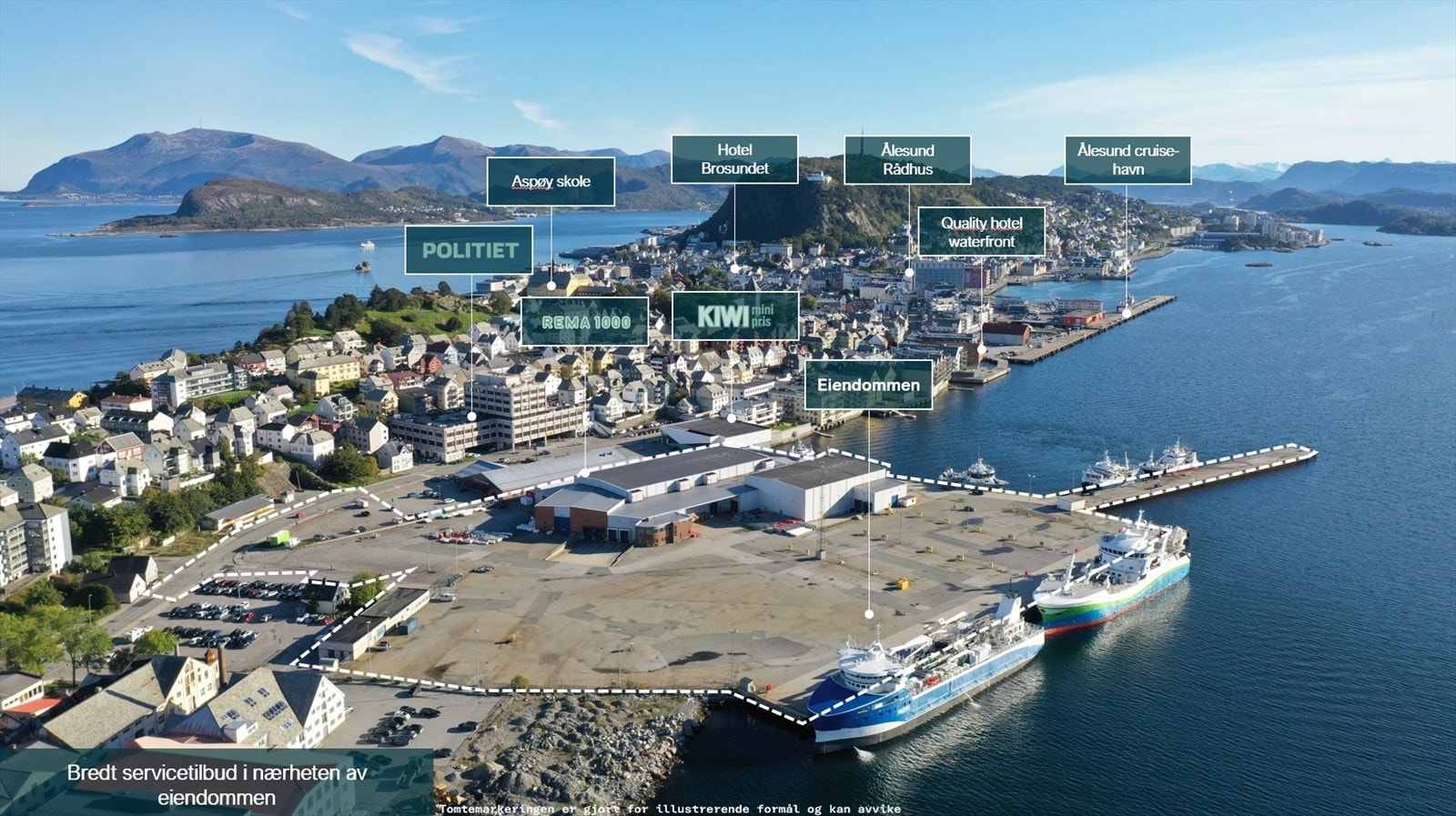 Tomtebilde med servicetilbud Galleribilde