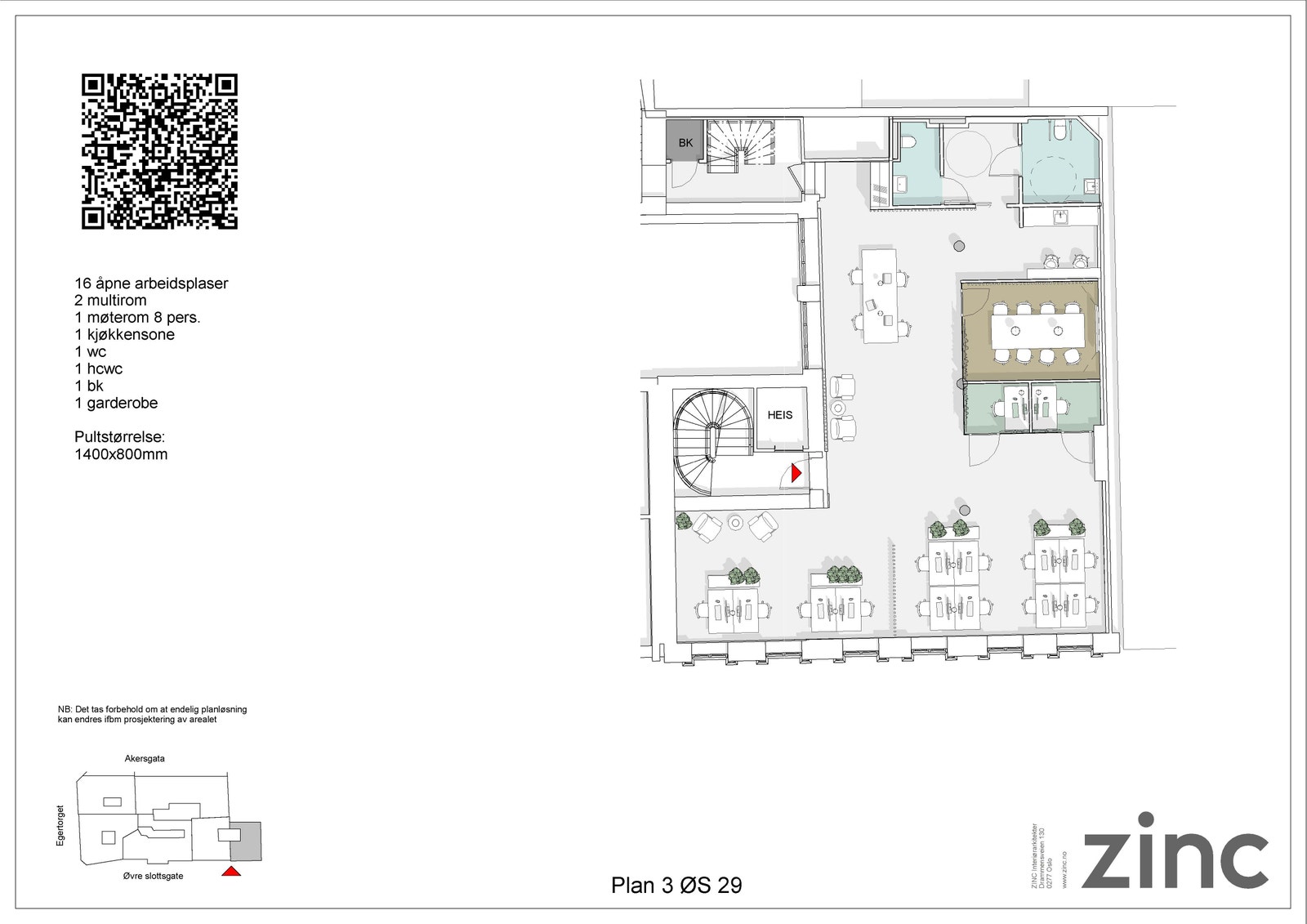 Plan 3, mulig planløsning Galleribilde