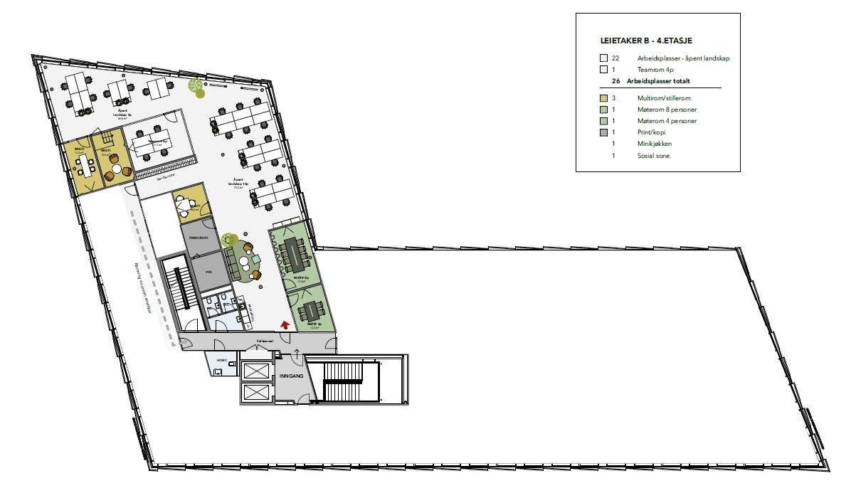 Løsning C: 430 kvm Galleribilde