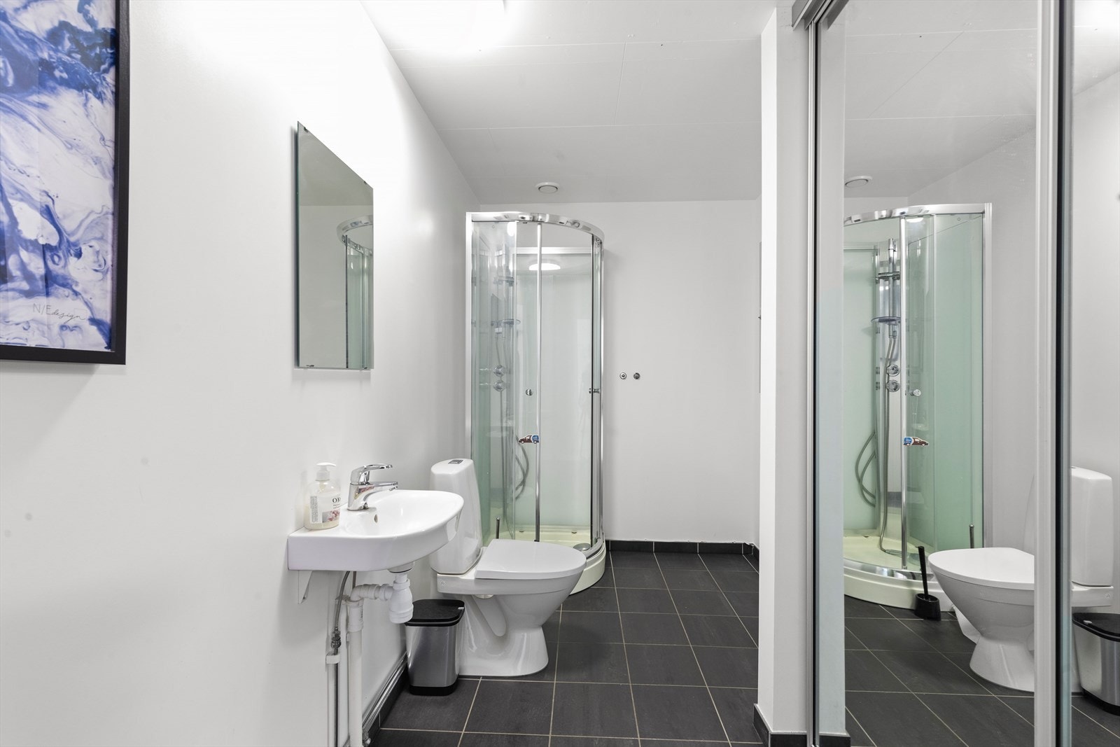 toalett med dusj Galleribilde