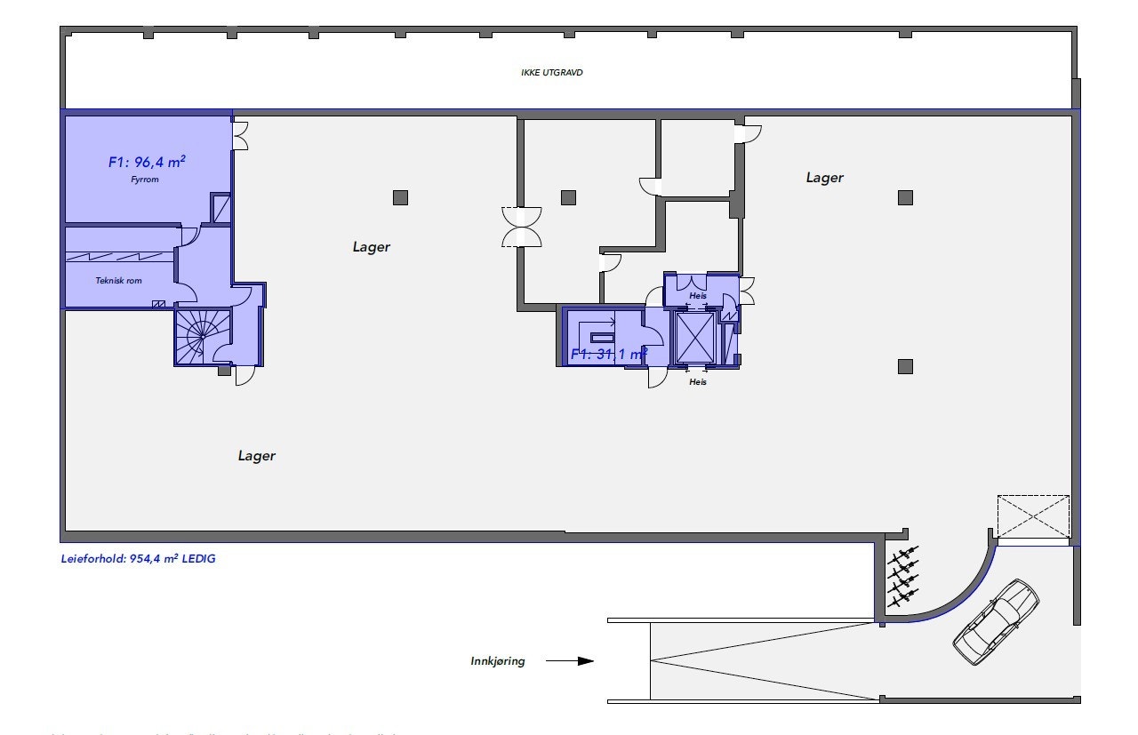Plantegning U.etg Galleribilde