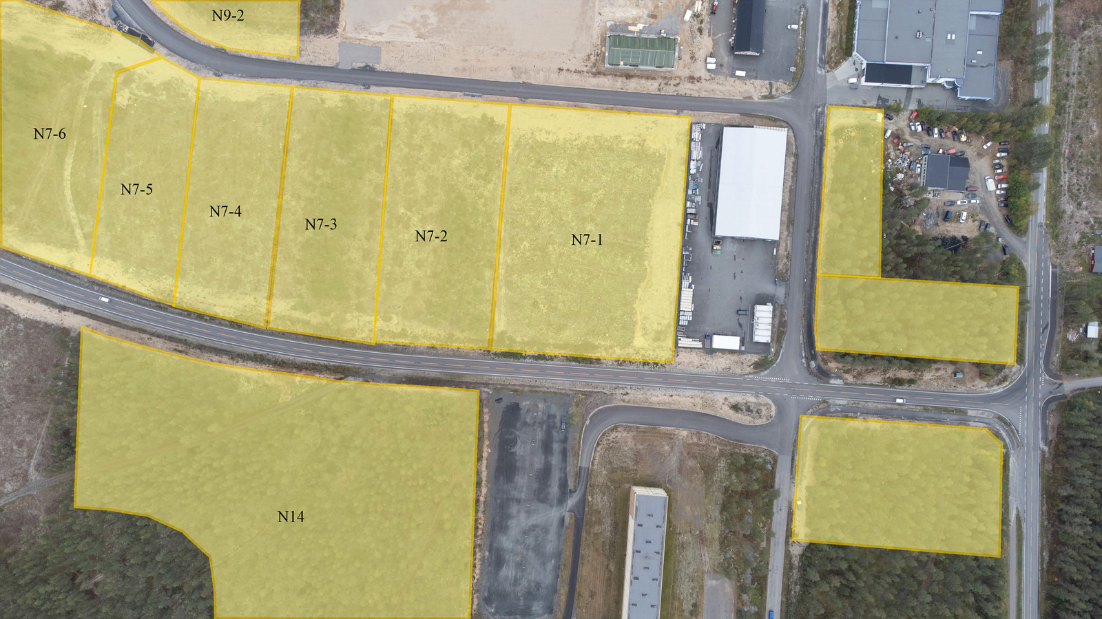 Tomter skissert Galleribilde