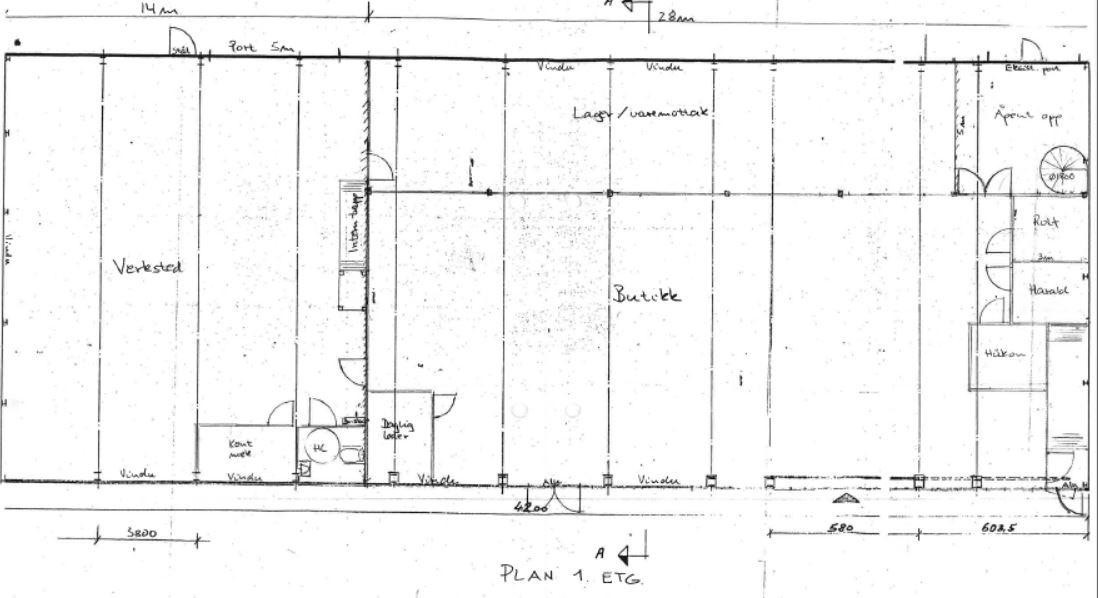 Plantegning 1.etg Galleribilde