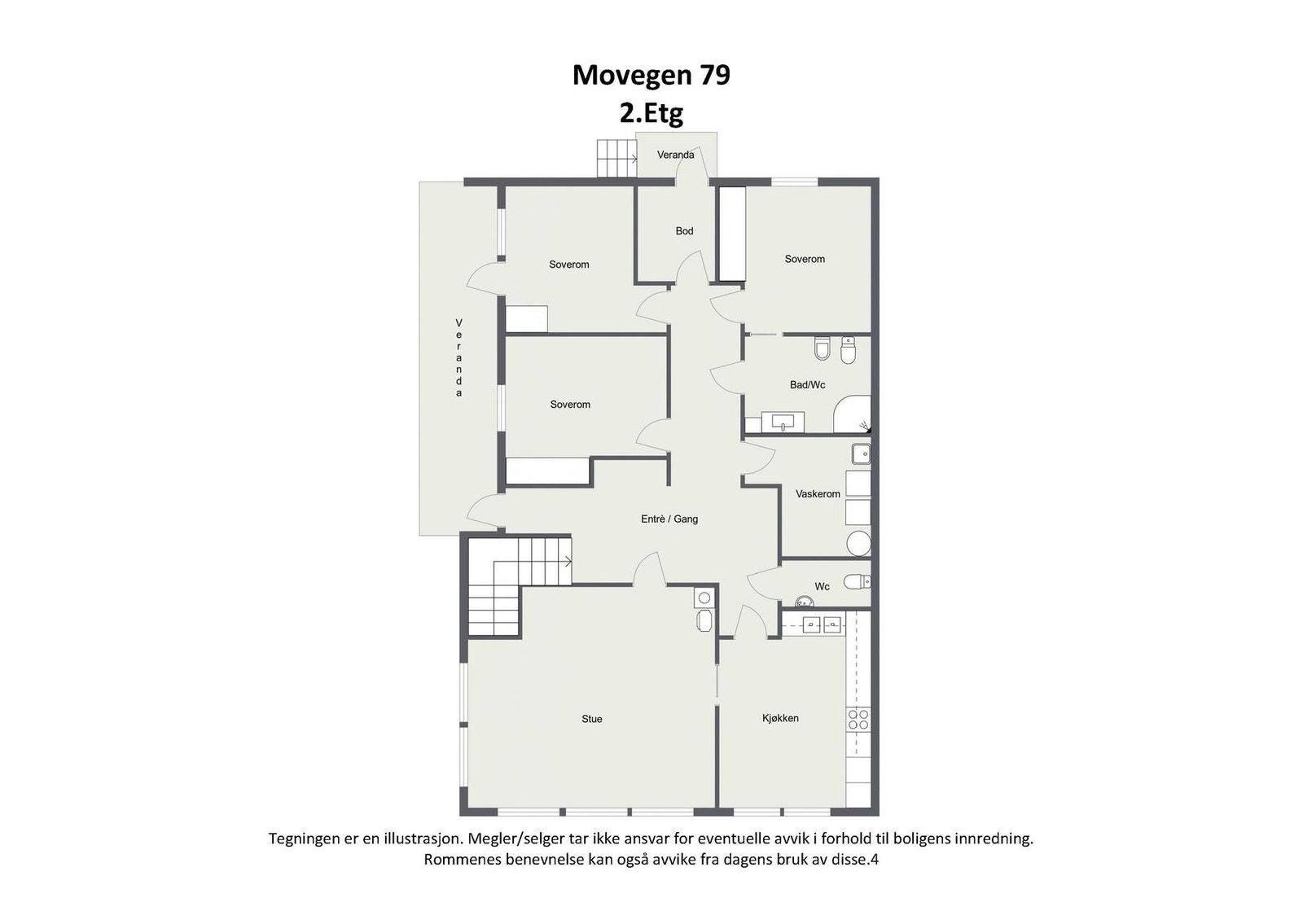 Plantegning 2D - 2.Etg Galleribilde