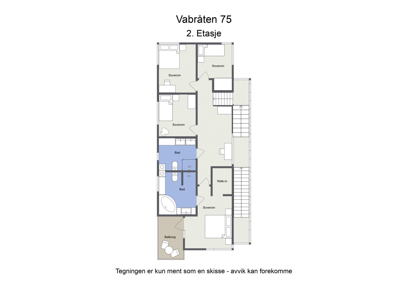 Planskisse 2.etasje Galleribilde
