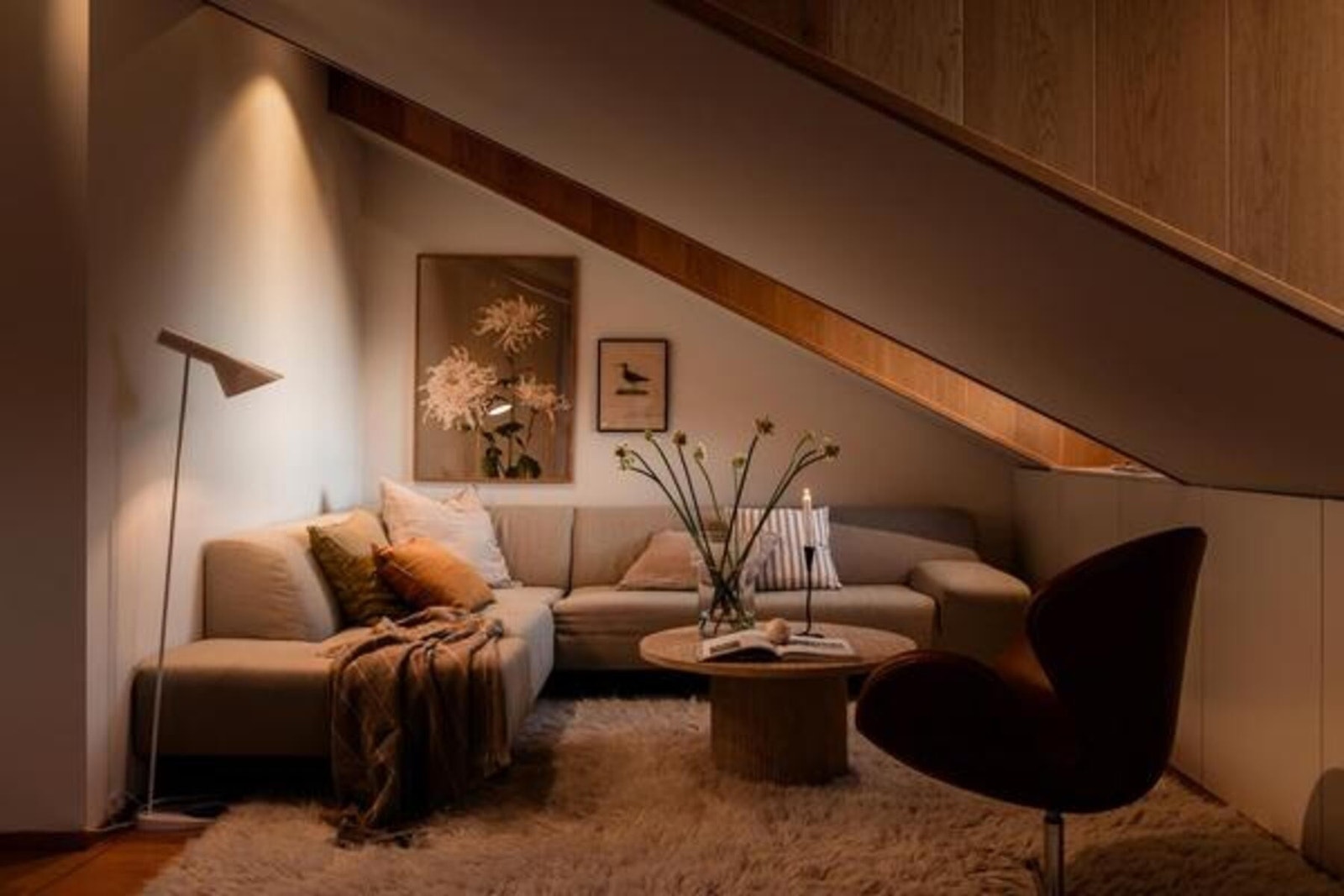 Kveldsstemning stue. Galleribilde