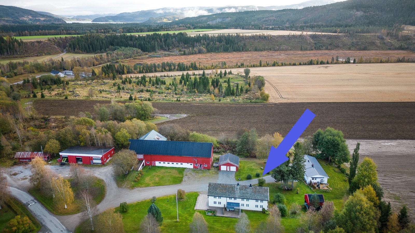 Boligen har sin opprinnelse som våningshus på gården Litl Skogmo , som eiendommen er utskilt fra Galleribilde