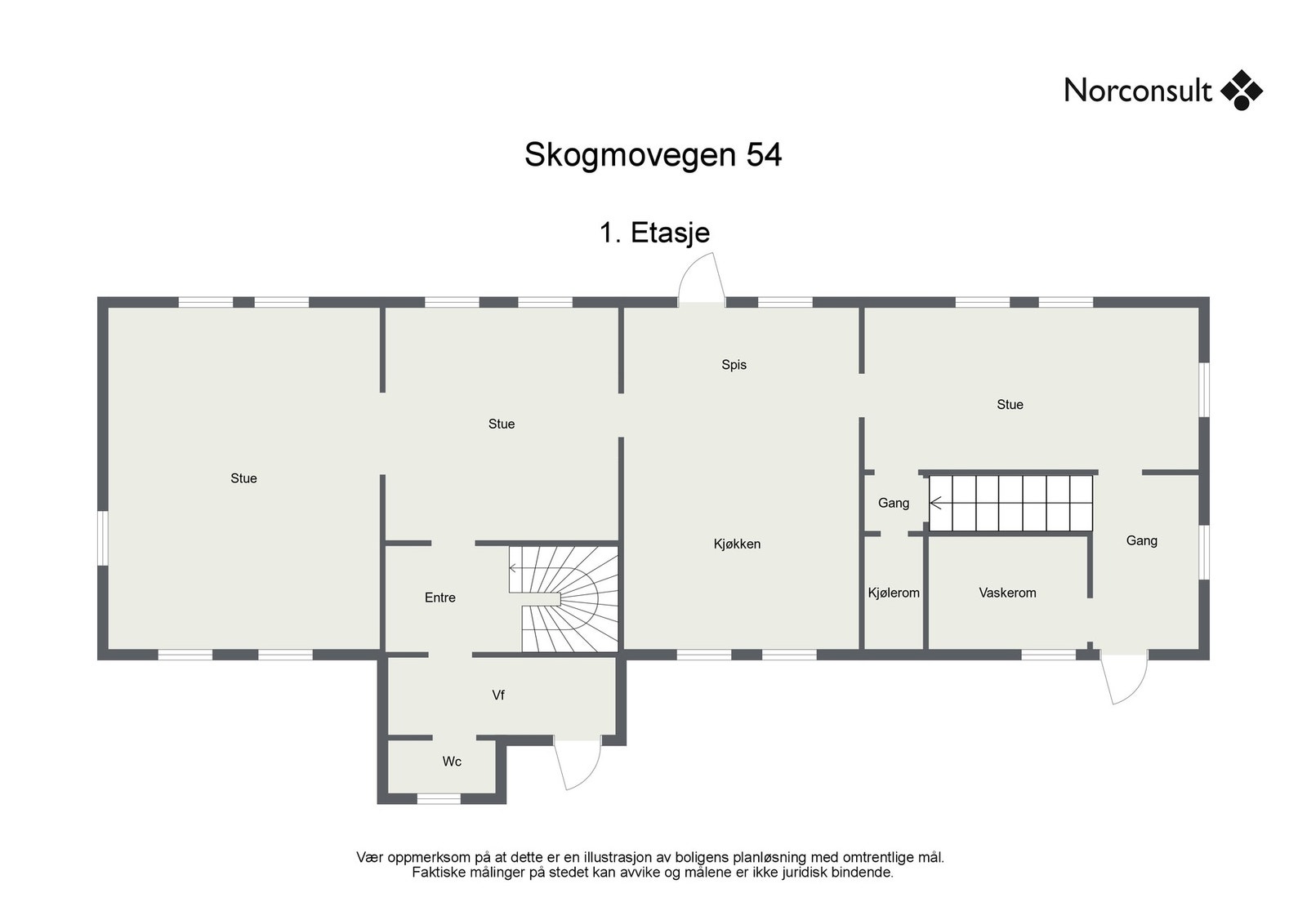 Planskisse - 1.etasje Galleribilde