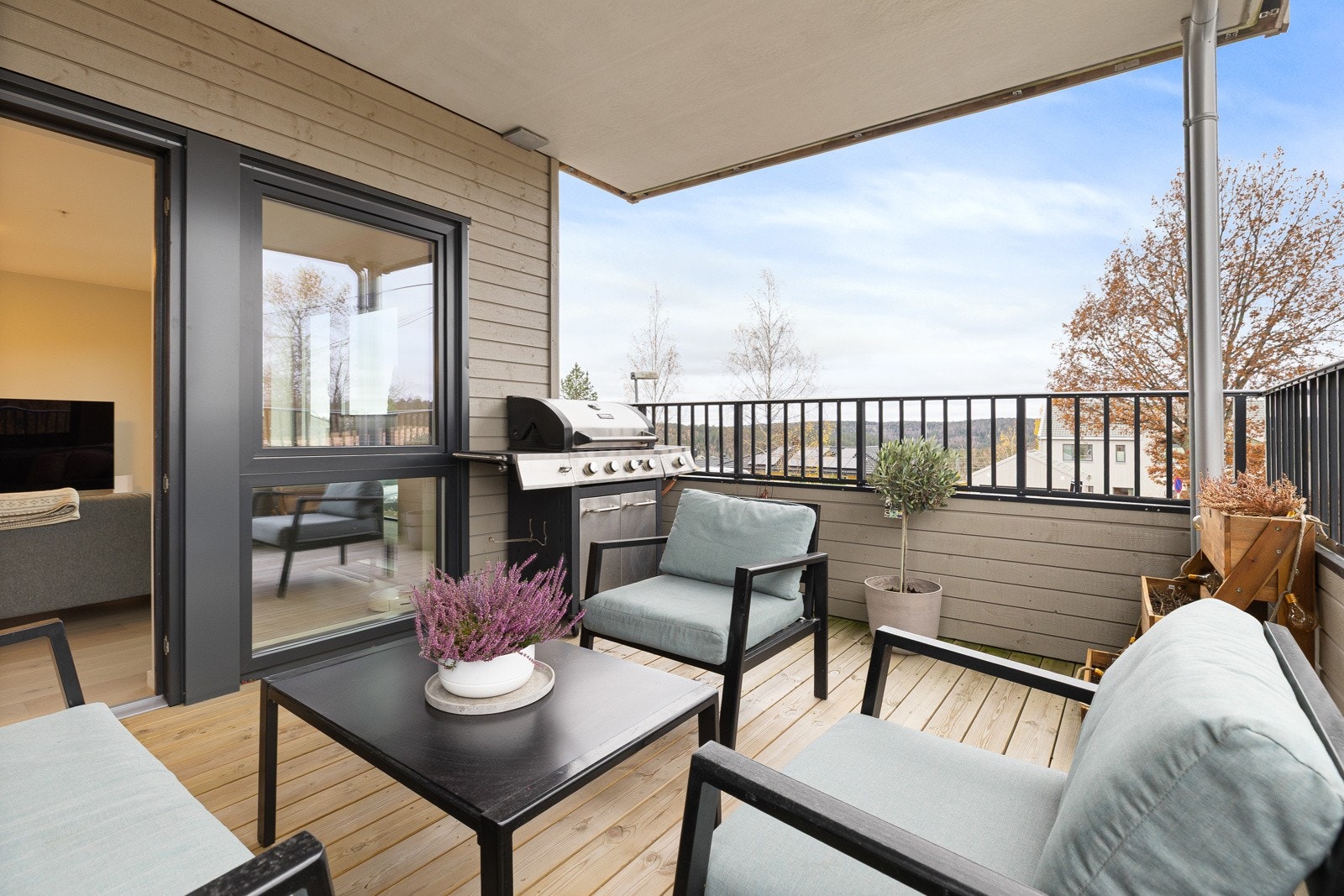 Overbygget balkong på 12 kvm. Galleribilde