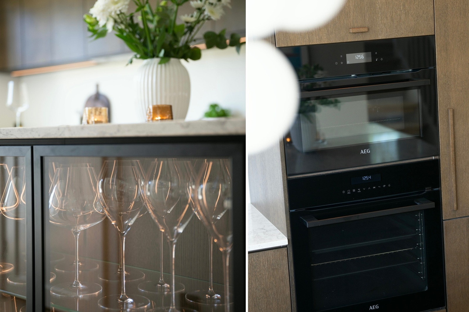 Kjøkkenet er helintegrert med energieffektive hvitevarer av topp standard som b.la. vinskap fra MQuvee. Galleribilde