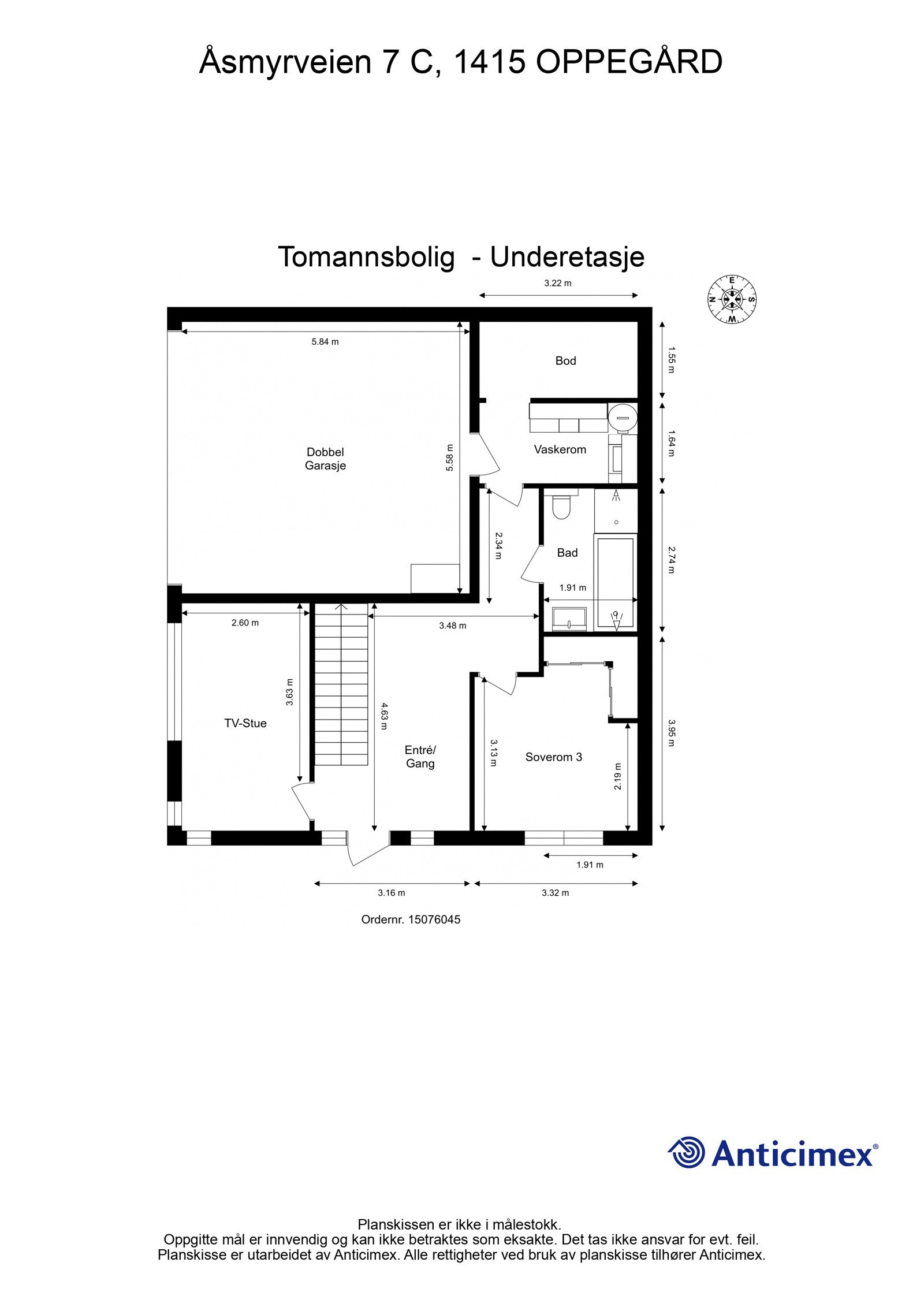 Plantegning av boligens u. etasje Galleribilde