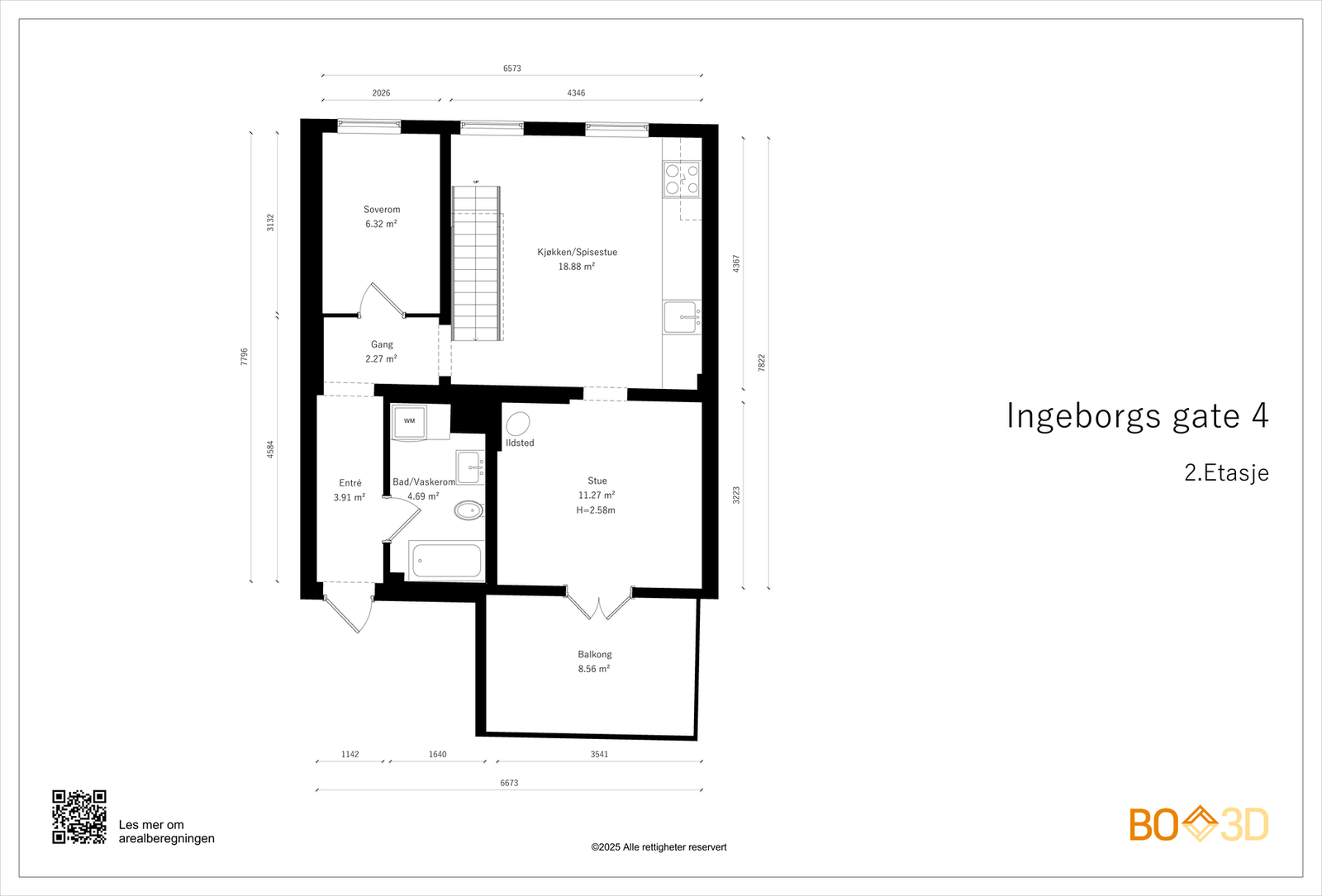Dagens planløsning, hovedetasje. Galleribilde