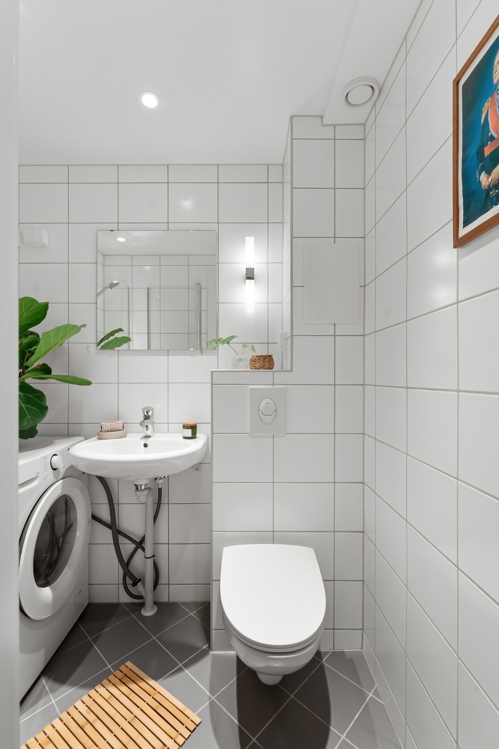 Moderne flislagt baderom nytt i 2016/2017 i regi av borettslaget Galleribilde