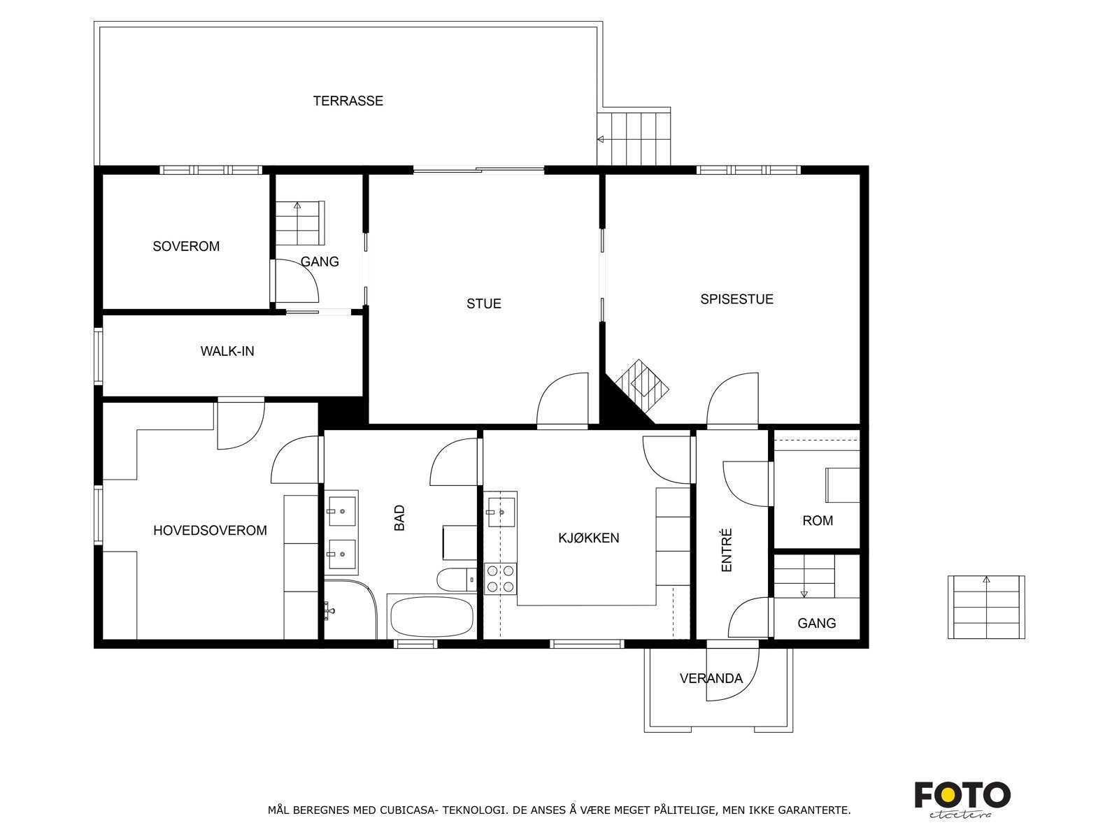 Plantegning 1. etasje Galleribilde