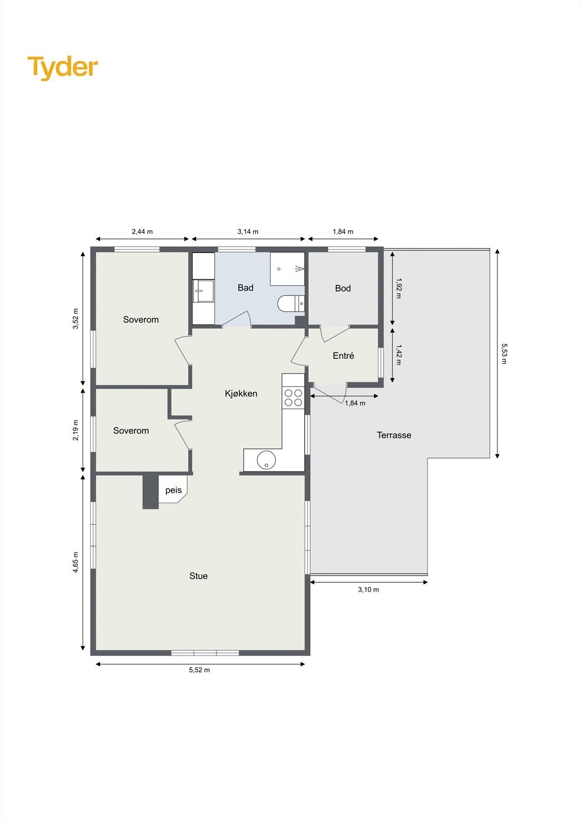 - Plantegning 1. etasje - Galleribilde