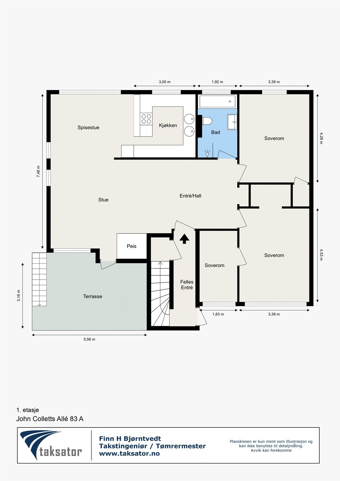 Plantegning 1. etasje. Galleribilde