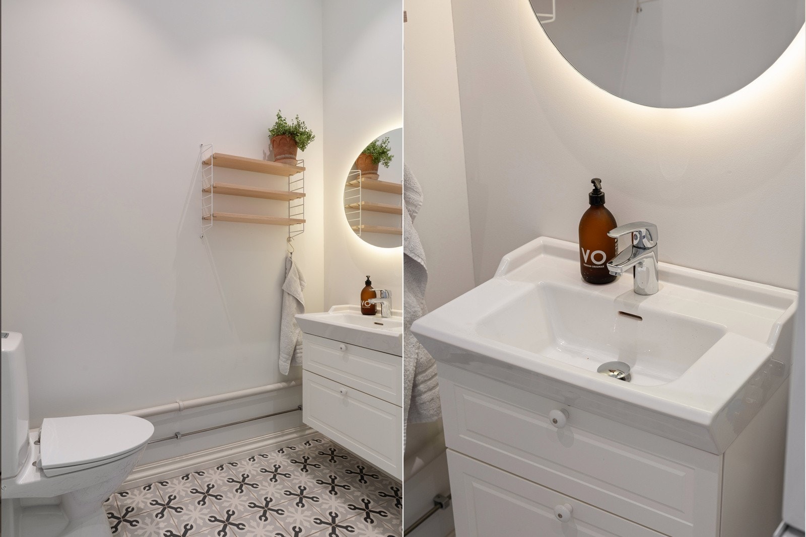 På boligens vaskerom finner man også separat toalett. Galleribilde