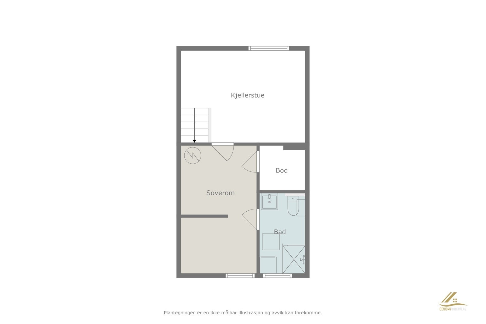 Plantegning - kjeller. Galleribilde