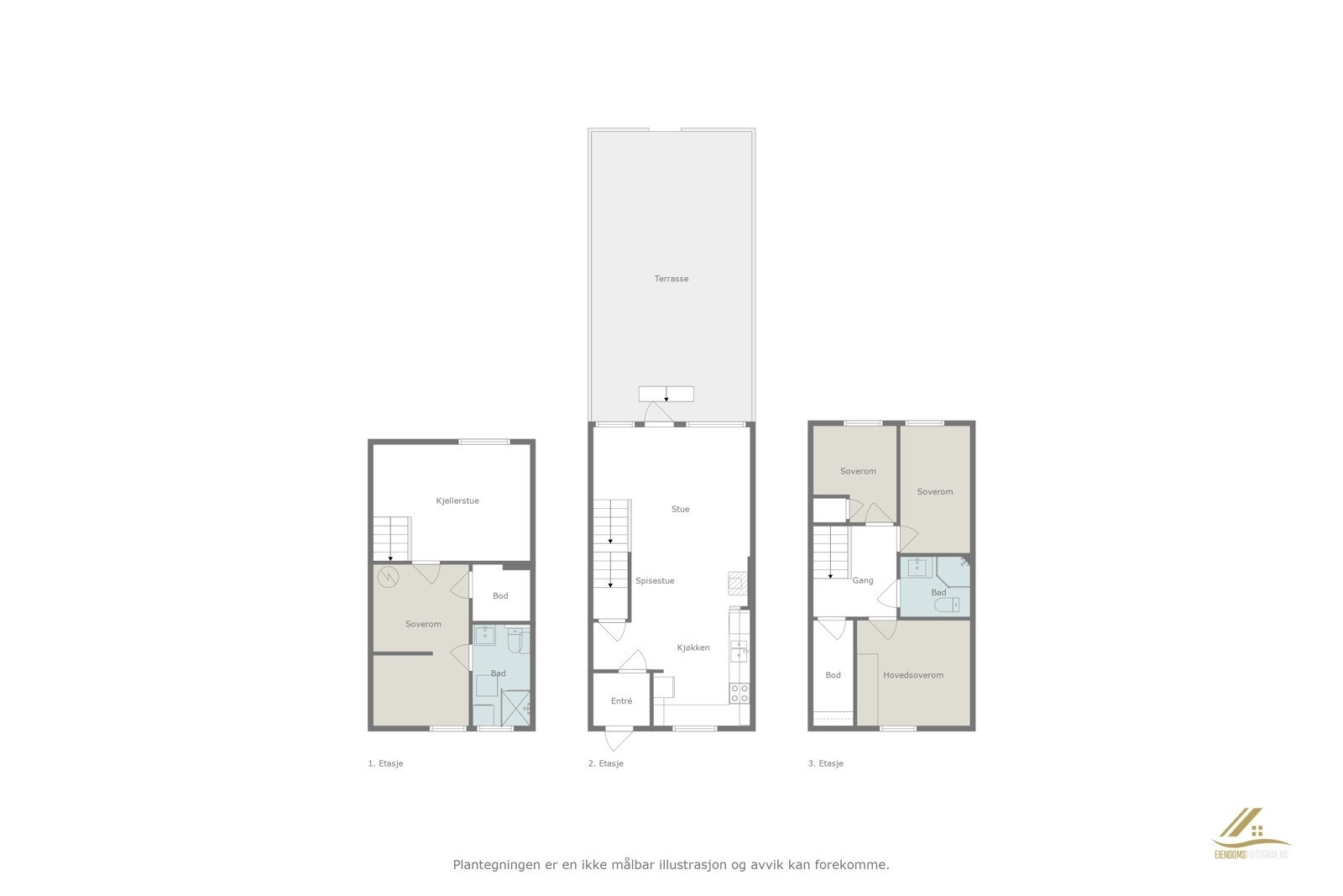 Plantegning - alle plan. Galleribilde