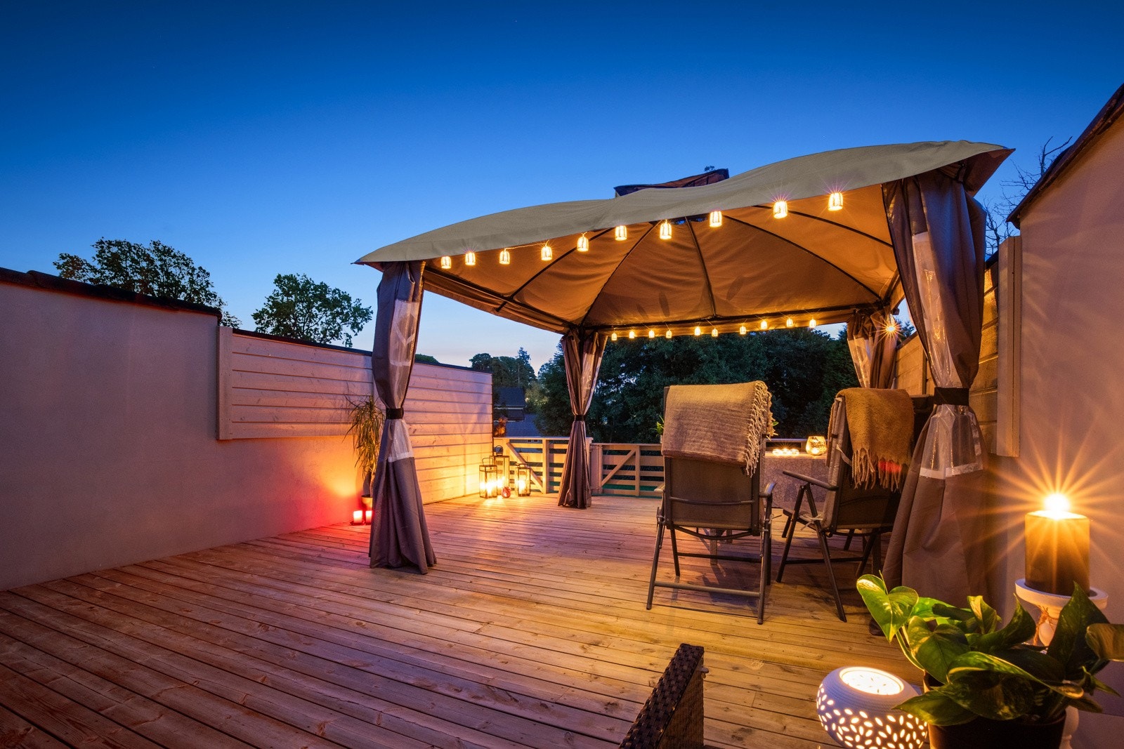 Her kan man nyte lange kvelder med familie og venner. Galleribilde