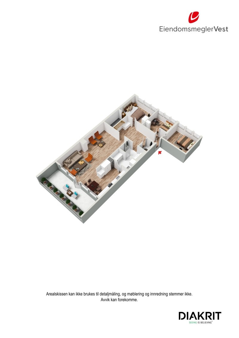 Plantegning 3D Galleribilde