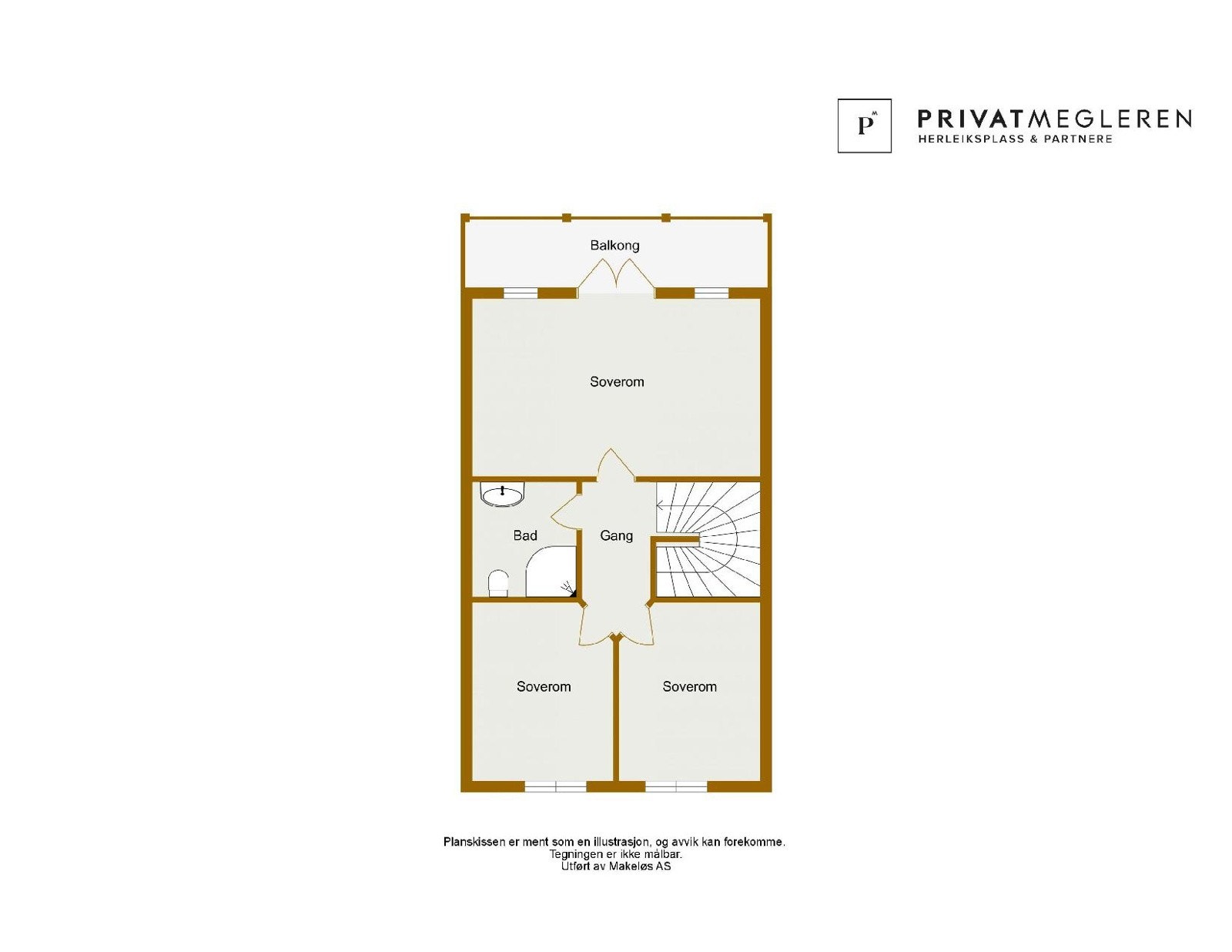 Plantegning 2.etg. Avvik kan forekomme. Galleribilde