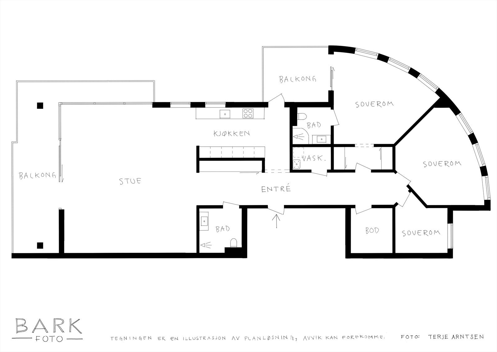 Planskisse | 4-roms toppleilighet Galleribilde