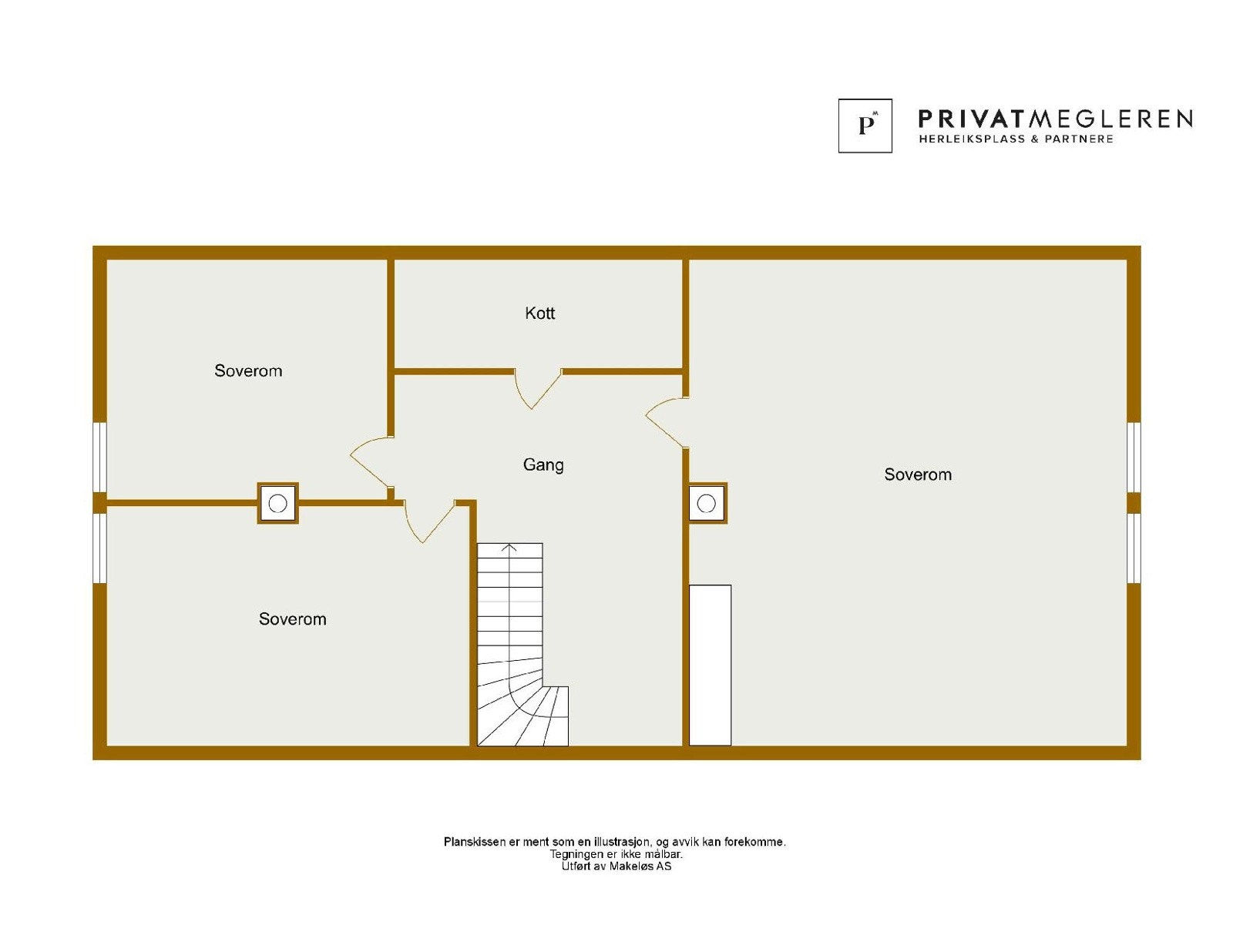 Plantegning loft. Avvik kan forekomme. Galleribilde